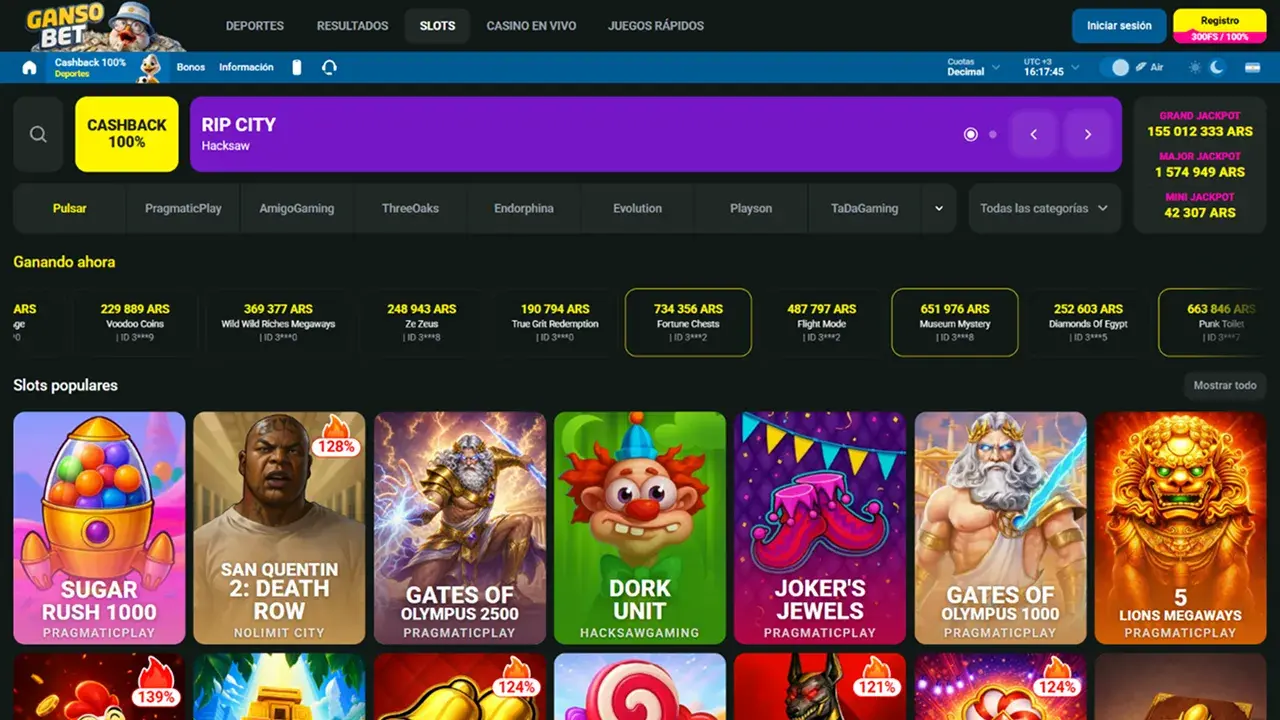 Gansobet Casino Juegos