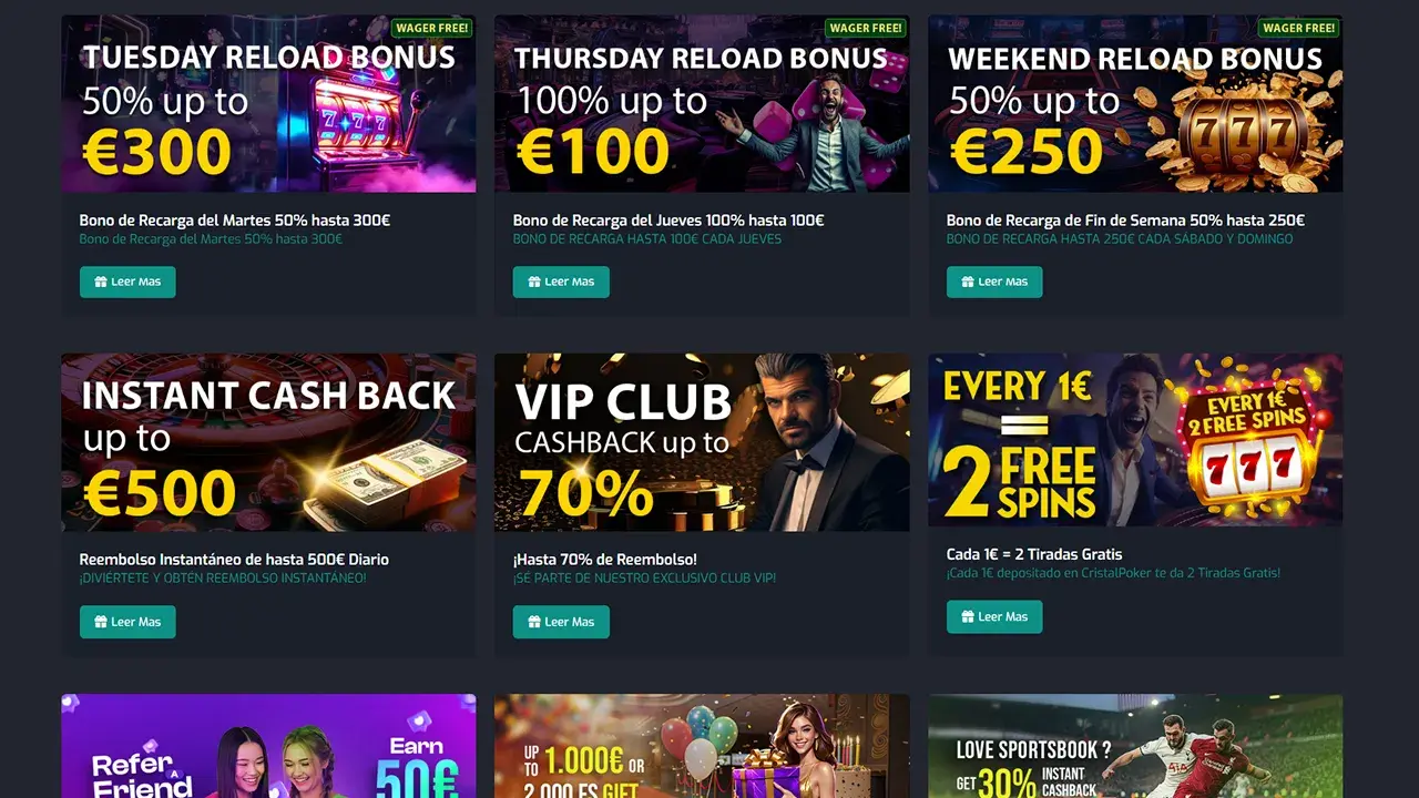 CristalPoker Casino Promos