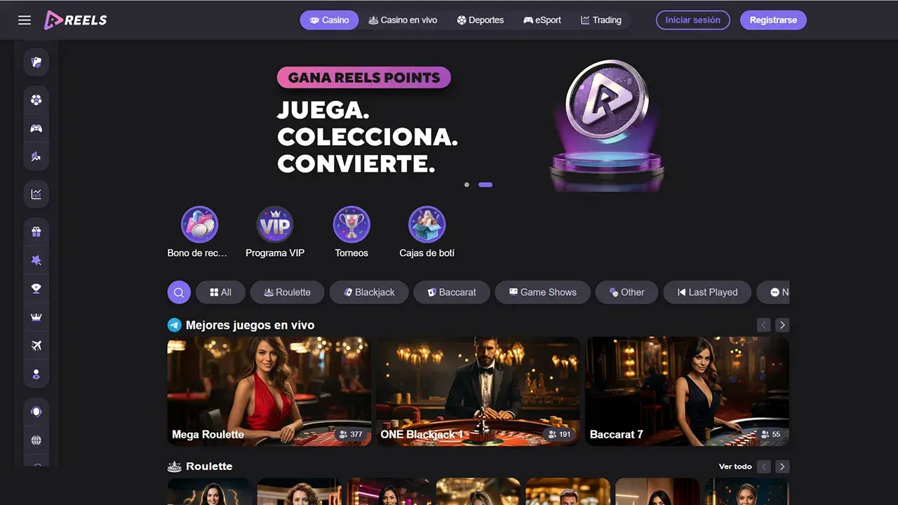 Reels Casino Crupier en Vivo Reels Casino Crupier en Vivo